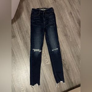 american eagle dark skinny jeans